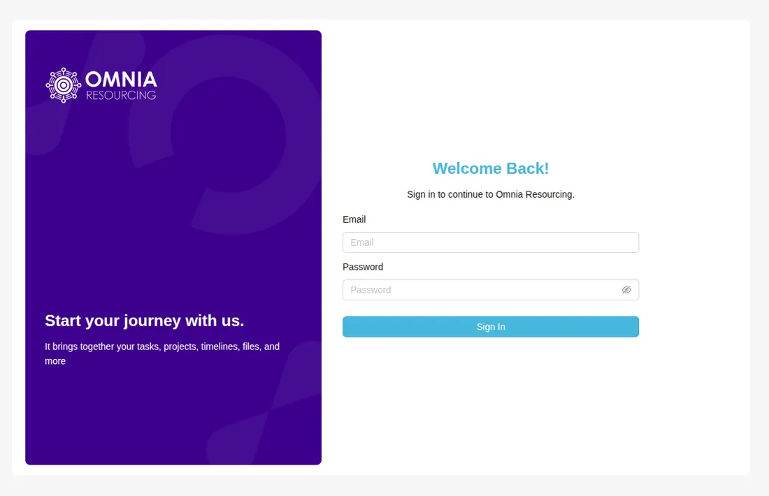 Omnia Resourcing sign in